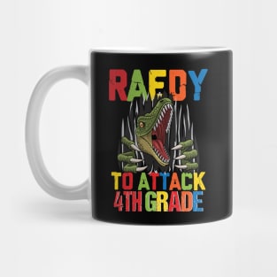 Funny Ready To Attack 4th Grade Shark First Day of School Gifts Kids Mug